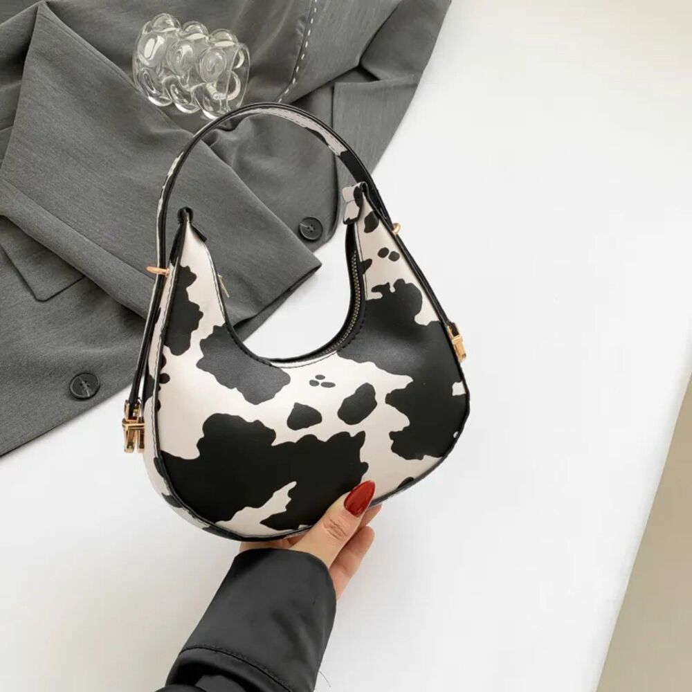 WOMEN'S FASHION DAIRY-PATTERN ZIPPER SHOULDER
